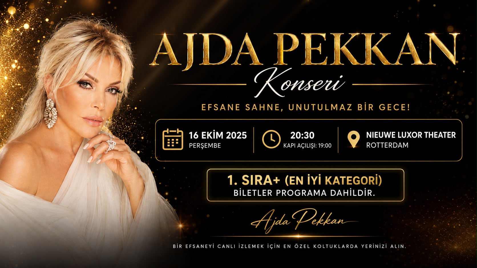 Amsterdam Turu Ajda Pekkan Konseri Özel Türk Hava Yolları İle 3 Gece